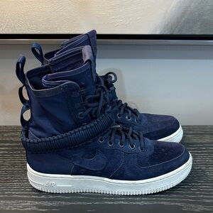 Nike Air Force 1 High-Top Sneakers in Deep Blue
